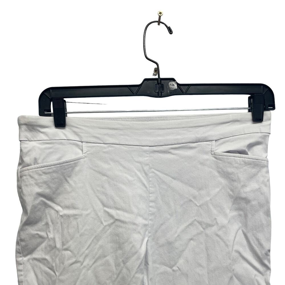 Simply Vera Time & Tru Womens Large Cropped White Cotton Blend Capri Pants - Picture 3 of 10